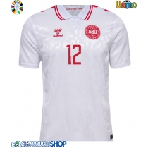 Maglie da calcio Danimarca Kasper Dolberg #12 Seconda Maglia Europei 2024 Manica Corta
